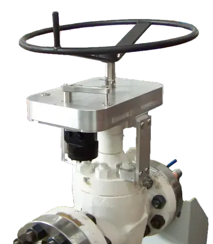 EZ Valve mounted onto white manifold